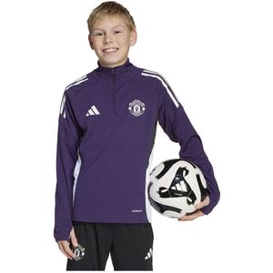 adidas - Manchester United Trainingstrui 1/4-Zip 2025-2026 - Paars Wit Zwart - Kids