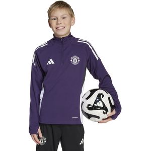 adidas - Manchester United Trainingstrui 1/4-Zip 2025-2026 - Paars Wit Zwart - Kids
