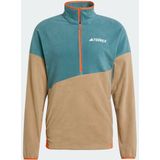 adidas - Terrex Multi Climawarm - Fleece Anorak - Groen - 100% Gerecycled Materiaal