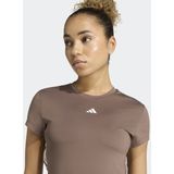 ADIDAS - Hyperglam - Training T-shirt - Bruin - Korte Mouw - Dames