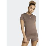 ADIDAS - Hyperglam - Training T-shirt - Bruin - Korte Mouw - Dames