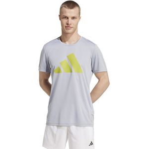 Adidas - Run It - T-shirt - Grijs - Met Korte Mouwen