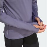 adidas - Own The Run Winterized - Hoodie - Paars - Met Halve Rits