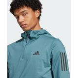 adidas - Performance Own The Run - Hoodie - Groen - Halve Rits