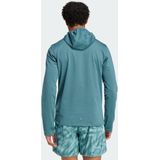 adidas - Performance Own The Run - Hoodie - Groen - Halve Rits