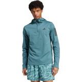 adidas - Performance Own The Run - Hoodie - Groen - Halve Rits