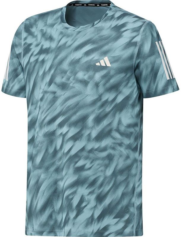 Adidas Own Run All-Over T-Shirt - Korte Mouw - Heren