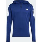 adidas - Hardloophoodie - Zwart - 88% Polyester Gerecycled, 12% Elastaan