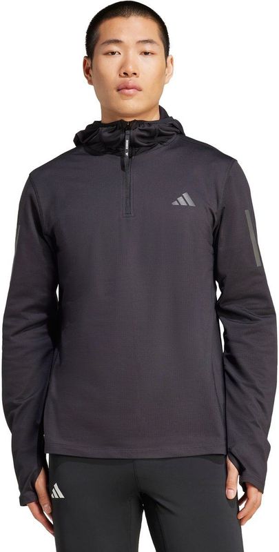 adidas - OTR B WIN HZ - Runningshirt - Zwart - Slim Fit - Climawarm®