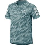 Adidas - Own The Run - T-shirt - Blauw, Grijs - Korte Mouwen