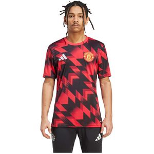 adidas - Manchester United - Trainingsshirt - Rood Zwart Wit - 100% Gerecycled Polyester