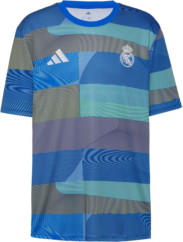 Adidas - Real Preshi - Wedstrijdshirt - Blauw-Multicolour - Korte Mouwen