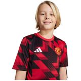 adidas - Manchester United Pre-Match - Trainingsshirt - Rood Zwart Wit - 2025-2026