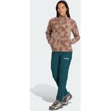 adidas - TERREX Multi Printed - Fleece Ritsjack - Bruin - Dames