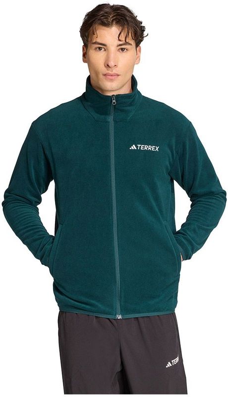 Adidas - Multi Essentials - Fleecejack - Groen - Volledige Rits