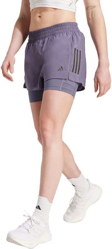 adidas - Own the Run - Korte Broeken - 2-in-1 - Dames - Normale Pasvorm - Climacool