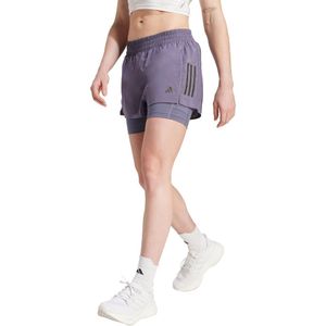 adidas - Own the Run - Korte Broeken - 2-in-1 - Dames - Normale Pasvorm - Climacool