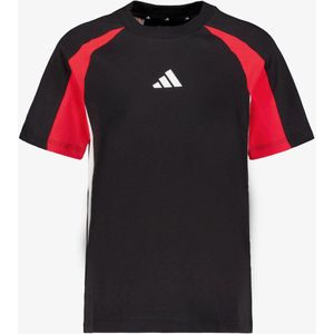 Sportshirt - Black/Pure Ruby/White - 100% Katoen - Regular Fit