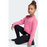 adidas - Everyday Glam Set - Kinderset - Zwart - Regular Fit Top en Strakke Fit Broek