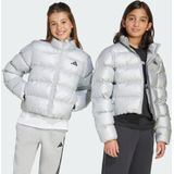 adidas - Glam Donsjack - Synthetisch - Zilver - Kinderen - 164