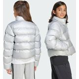 adidas - Glam Donsjack - Synthetisch - Zilver - Kinderen - 164