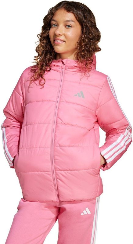 ADIDAS SPORTSWEAR - Essentials - Sportjas - Lichtroze - Gewatteerd met Capuchon