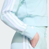 adidas - Cropped Hoodie - Blauw - 70% Katoen, 30% Polyester (Gerecycled)