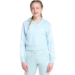 adidas - Cropped Hoodie - Blauw - 70% Katoen, 30% Polyester (Gerecycled)