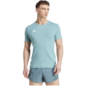 adidas - Adizero Essentials - Running T-shirt - Blauw - Korte Mouwen