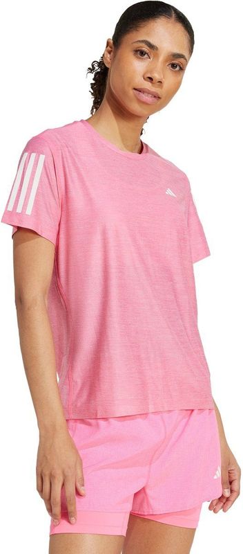 adidas - Own The Run - Hardloopshirt - Roze - Polyester/Elastaan