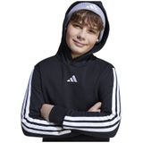 adidas - Fleece Hoodie - Zwart - Katoenmix - Capuchon met 3-Stripes