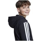 adidas - Fleece Hoodie - Zwart - Katoenmix - Capuchon met 3-Stripes