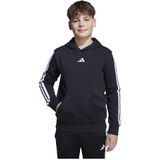 adidas - Fleece Hoodie - Zwart - Katoenmix - Capuchon met 3-Stripes