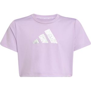 adidas Sportswear Training Essentials Glam Print T-shirt - Kinderen - Paars- 128