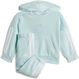adidas 3Stripes Fleece Hoody - Trainingsjack - Groen - Katoen/Polyester