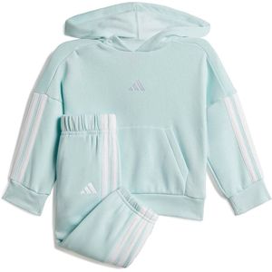 adidas 3Stripes Fleece Hoody - Trainingsjack - Groen - Katoen/Polyester