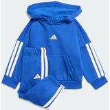 Adidas - 3-Stripes - Trainingspak - Zwart - 70% Katoen / 30% Polyester