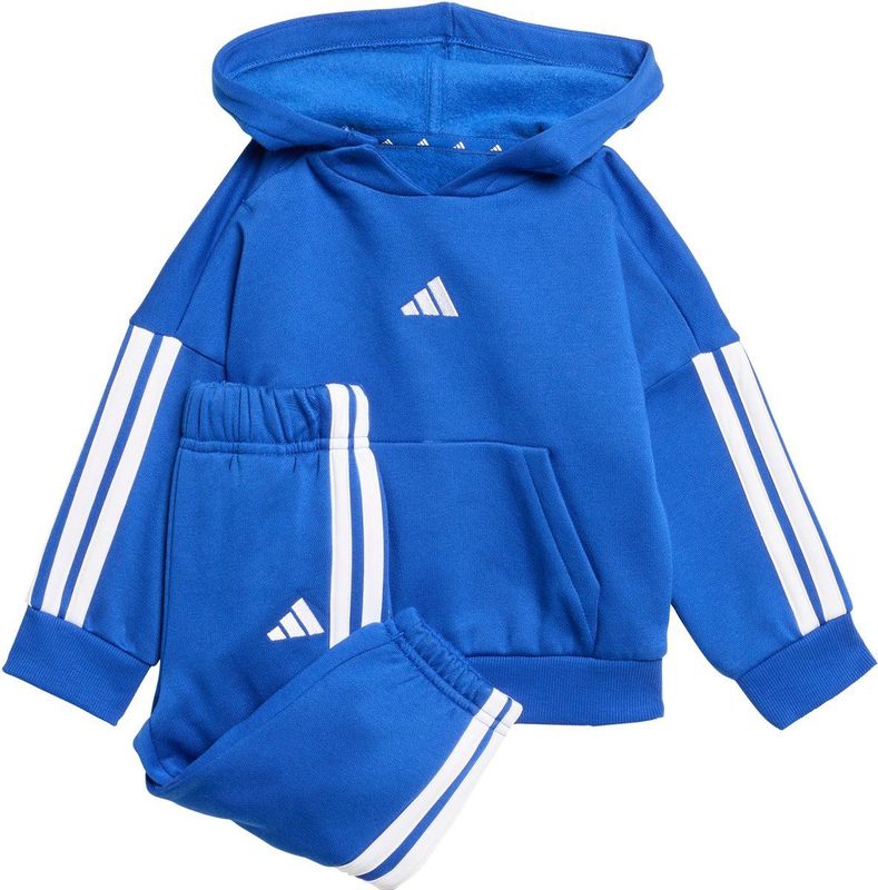 Adidas - 3-Stripes - Trainingspak - Zwart - 70% Katoen / 30% Polyester