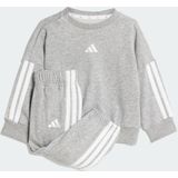 Adidas - 3-Stripes - Trainingspak - Grijs - 70% Katoen / 30% Polyester (Gerecycled)