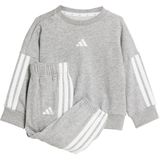 Adidas - 3-Stripes - Trainingspak - Grijs - 70% Katoen / 30% Polyester (Gerecycled)