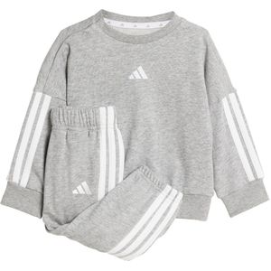Adidas - 3-Stripes - Trainingspak - Grijs - 70% Katoen / 30% Polyester (Gerecycled)