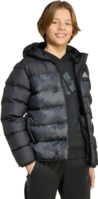 adidas - Synthetic Allover - Donsjack - Junior - Camouflageprint - Gevoerde Capuchon