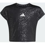 adidas T-shirt - Dierenprint - Zwart - Polyester