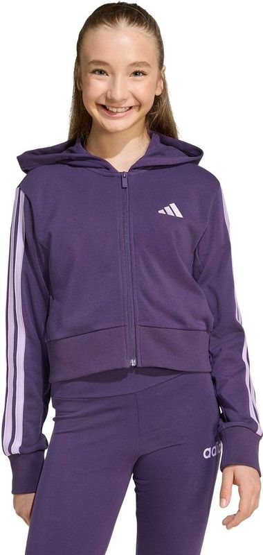 adidas - Sportswear Essentials - Ritshoodie - Paars - Kinderen