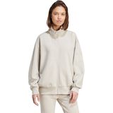 Adidas - All Szn Soft Lux - Sweatshirt - Zwart - 100% Katoen, Losse Pasvorm, Ritssluiting