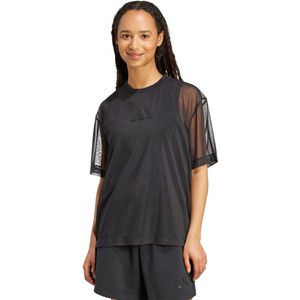 adidas - T-shirt - Groen - Stretch-Mesh - Losse Pasvorm