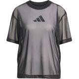 All Season - Soft Lux Mesh T-Shirt - Dames - Zwart - 79% Gerecycled Polyester, 21% Elastaan