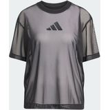 All Season - Soft Lux Mesh T-Shirt - Dames - Zwart - 79% Gerecycled Polyester, 21% Elastaan