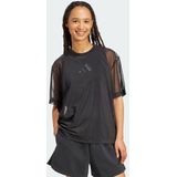 All Season - Soft Lux Mesh T-Shirt - Dames - Zwart - 79% Gerecycled Polyester, 21% Elastaan
