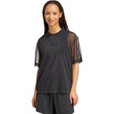 All Season - Soft Lux Mesh T-Shirt - Dames - Zwart - 79% Gerecycled Polyester, 21% Elastaan